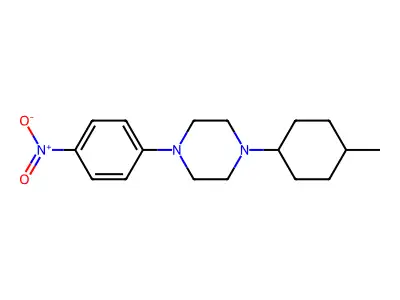 1-(4-Methylcyclohexyl)-4-(4-nitrophenyl)piperazine structure