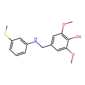 2,6-Dimethoxy-4-[(3-methylsulfanylanilino)methyl]phenol structure