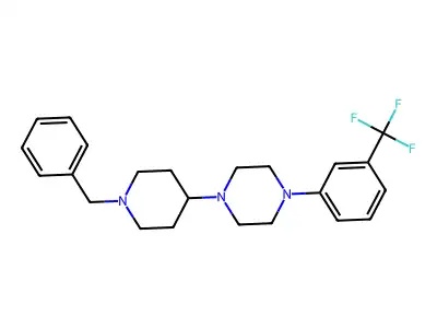 1-(1-Benzylpiperidin-4-yl)-4-[3-(trifluoromethyl)phenyl]piperazine structure
