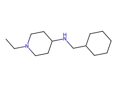 N-(cyclohexylmethyl)-1-ethylpiperidin-4-amine structure