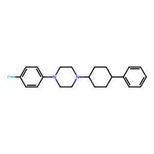 1-(4-Fluorophenyl)-4-(4-phenylcyclohexyl)piperazine structure