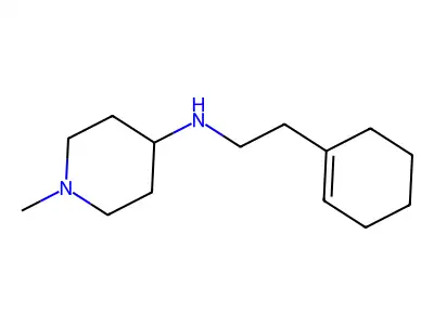 N-[2-(cyclohexen-1-yl)ethyl]-1-methylpiperidin-4-amine structure