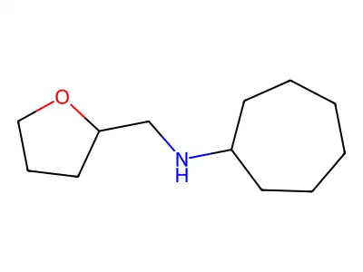 N-(tetrahydro-2-furanylmethyl)cycloheptanamine structure