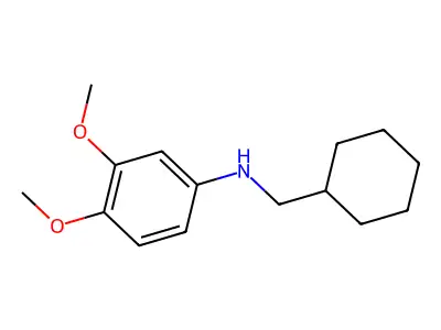 Cyclohexylmethyl-(3,4-dimethoxy-phenyl)-amine structure