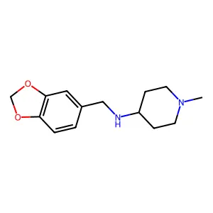 Benzo[1,3]dioxol-5-ylmethyl-(1-methyl-piperidin-4-yl)-amine structure