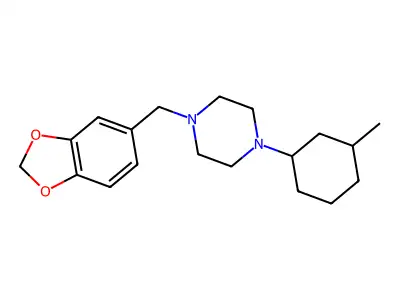 1-(1,3-Benzodioxol-5-ylmethyl)-4-(3-methylcyclohexyl)piperazine structure