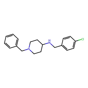 1-benzyl-N-[(4-chlorophenyl)methyl]piperidin-4-amine structure