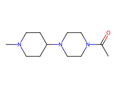 1-Acetyl-4-(1-methyl-4-piperidinyl)piperazine structure