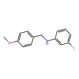 3-fluoro-N-[(4-methoxyphenyl)methyl]aniline structure