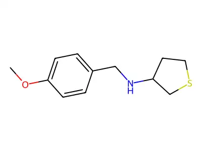 N-[(4-methoxyphenyl)methyl]thiolan-3-amine structure