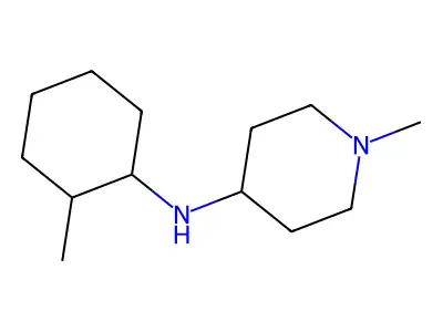 1-methyl-N-(2-methylcyclohexyl)piperidin-4-amine structure
