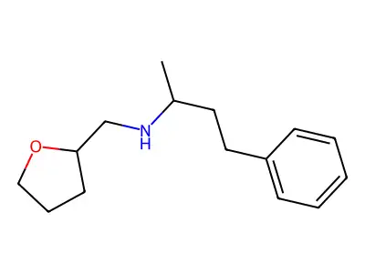 (1-Methyl-3-phenyl-propyl)-(tetrahydro-furan-2-ylmethyl)-amine structure