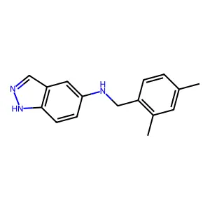 N-[(2,4-dimethylphenyl)methyl]-1H-indazol-5-amine structure