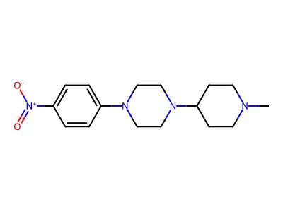 1-(1-Methylpiperidin-4-yl)-4-(4-nitrophenyl)piperazine structure