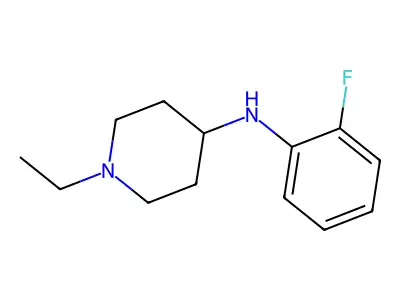 1-ethyl-N-(2-fluorophenyl)piperidin-4-amine structure