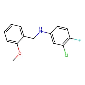 3-Chloro-4-fluoro-N-(2-methoxybenzyl)aniline structure