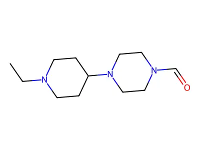 1-Piperazinecarboxaldehyde,4-(1-ethyl-4-piperidinyl)-(9CI) structure