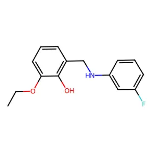 2-Ethoxy-6-{[(3-fluorophenyl)amino]methyl}phenol structure