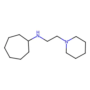N-[2-(1-piperidinyl)ethyl]cycloheptanamine structure