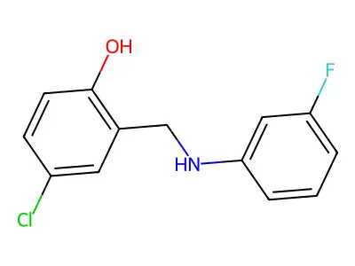 4-Chloro-2-{[(3-fluorophenyl)amino]methyl}phenol structure