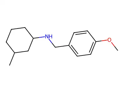 N-[(4-methoxyphenyl)methyl]-3-methylcyclohexan-1-amine structure