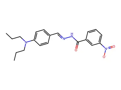N-[(E)-[4-(dipropylamino)phenyl]methylideneamino]-3-nitrobenzamide structure
