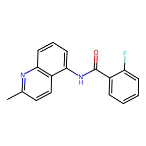 2-fluoro-N-(2-methylquinolin-5-yl)benzamide structure