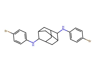 (1R,3R,5R,7R)-N,N'-bis(4-bromophenyl)tricyclo[3.3.1.1~3,7~]decane-2,6-diamine structure