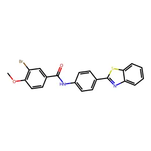 N-[4-(1,3-benzothiazol-2-yl)phenyl]-3-bromo-4-methoxybenzamide structure