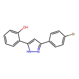 2-[5-(4-Bromophenyl)-1H-pyrazol-3-YL]phenol structure