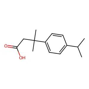 3-methyl-3-(4-propan-2-ylphenyl)butanoic Acid structure