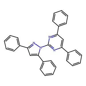 2-(3,5-Diphenylpyrazol-1-yl)-4,6-diphenylpyrimidine structure