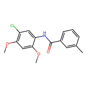 N-(5-chloro-2,4-dimethoxyphenyl)-3-methylbenzamide structure