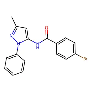 4-bromo-N-(3-methyl-1-phenyl-1H-pyrazol-5-yl)benzamide structure