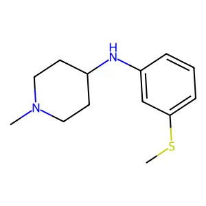 1-methyl-N-[3-(methylsulfanyl)phenyl]piperidin-4-amine structure