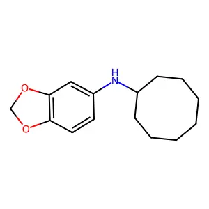 N-cyclooctyl-2H-1,3-benzodioxol-5-amine structure