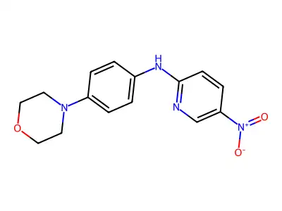 N-(4-morpholin-4-ylphenyl)-5-nitropyridin-2-amine structure