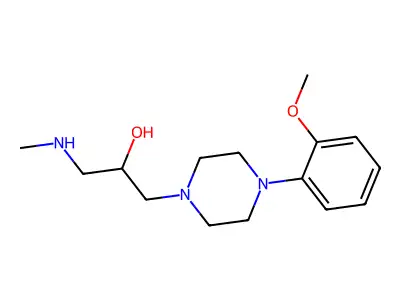 1-[4-(2-Methoxy-phenyl)-piperazin-1-yl]-3-methylamino-propan-2-ol structure