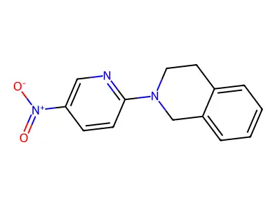 2-(5-Nitropyridin-2-yl)-1,2,3,4-tetrahydroisoquinoline structure