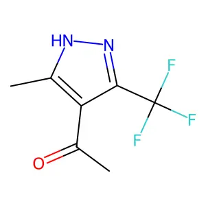 1-[5-methyl-3-(trifluoromethyl)-1H-pyrazol-4-yl]ethanone structure