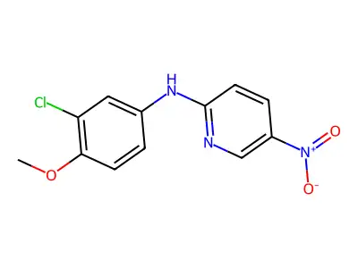 N-(3-chloro-4-methoxyphenyl)-5-nitropyridin-2-amine structure