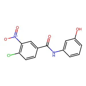 4-chloro-N-(3-hydroxyphenyl)-3-nitrobenzamide structure