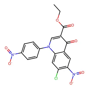 ethyl 7-chloro-6-nitro-1-(4-nitrophenyl)-4-oxo-1,4-dihydroquinoline-3-carboxylate structure