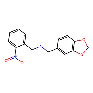 (1,3-苯并二氧戊环-5-基甲基)(2-硝基苄基)胺 structure