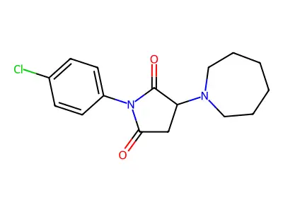 3-(Azepan-1-yl)-1-(4-chlorophenyl)pyrrolidine-2,5-dione structure