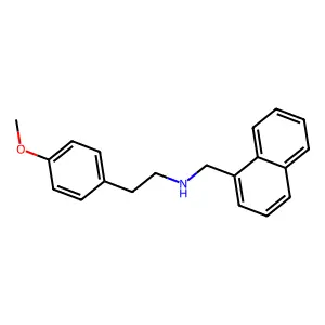 2-(4-methoxyphenyl)-N-(naphthalen-1-ylmethyl)ethanamine structure
