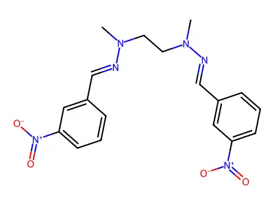 N,N'-dimethyl-N,N'-bis[(E)-(3-nitrophenyl)methylideneamino]ethane-1,2-diamine structure