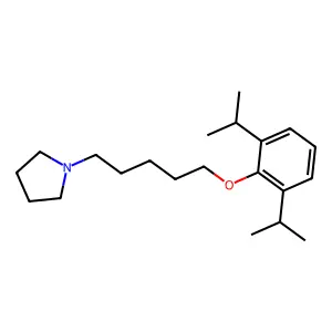 1-[5-(2,6-Diisopropylphenoxy)pentyl]pyrrolidine structure