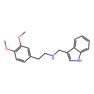 2-(3,4-dimethoxyphenyl)-N-(1H-indol-3-ylmethyl)ethanamine structure