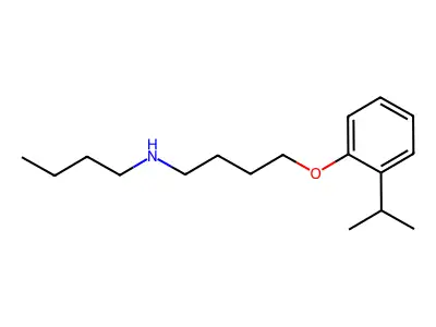 N-butyl-4-(2-propan-2-ylphenoxy)butan-1-amine structure
